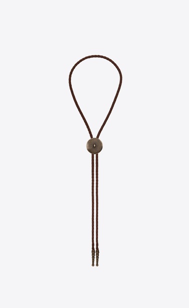 Concho bolo tie in leather
